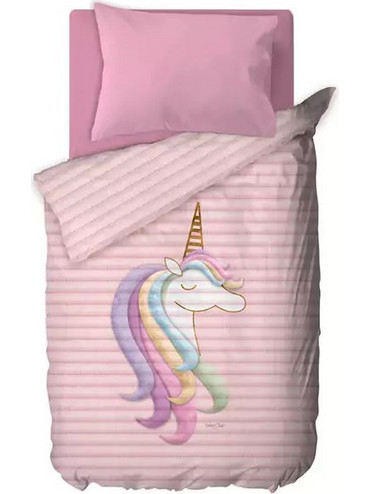 Saint Clair Παιδικό Κουβερλί Μονό Microfiber 160x220 Shine Ροζ