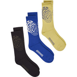 Element Ανδρικές Κάλτσες Ψηλές με Σχέδια Μαύρες Royal Blue Κίτρινες 3Pack ELYAA00214-KSQE