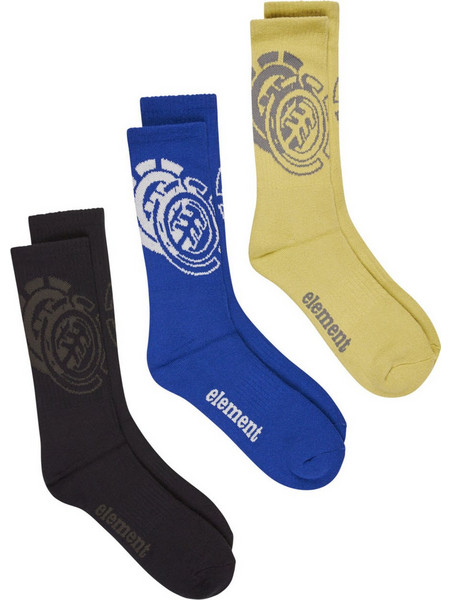 Element Ανδρικές Κάλτσες Ψηλές με Σχέδια Μαύρες Royal Blue Κίτρινες 3Pack ELYAA00214-KSQE