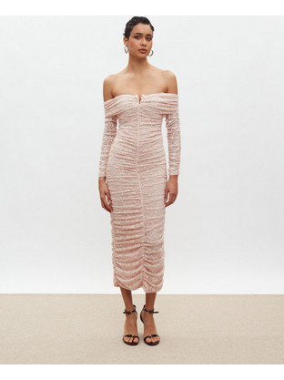 Mix & Match Louise Maxi Φόρεμα για Γάμο / Βάπτιση Nude SS2511