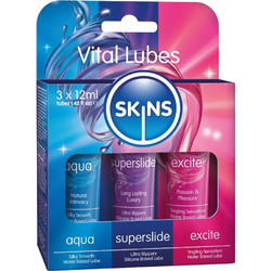 Skins Vital Λιπαντικό Gel Νερού Κόλπου & Πρωκτού 3x12ml
