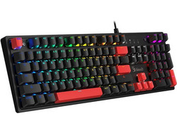 A4Tech Bloody S520N Fire Μηχανικό Gaming Πληκτρολόγιο με BLMS Red Plus Διακόπτες RGB Black