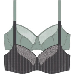 Dorina Madison PLUS Σουτιέν Minimizer με Μπανέλα Πράσινο Mint Ανθρακί FXWB0001ME018-2X0506