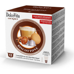 Dolce Vita Κάψουλες Διάφορα Ροφήματα Biscottone Συμβατές με Μηχανή Dolce Gusto 12τμχ
