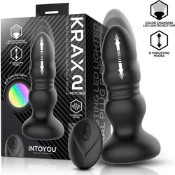 IntoYou Krax Πρωκτική Σφήνα Ασύρματη με Δόνηση 11.9cm Μαύρη