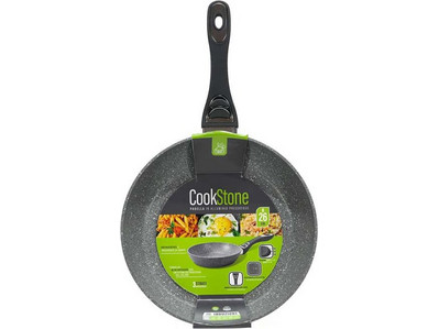 Gusto Casa Cookstone Τηγάνι Ανοξείδωτο Αντικολλητικό Επίστρωση Πέτρας 26cm COOKSTONE652405