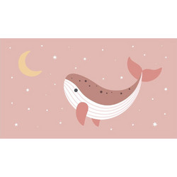 Monneka Whale Παιδική Πετσέτα Θαλάσσης Microfiber Ροζ 90x160cm 61-93518