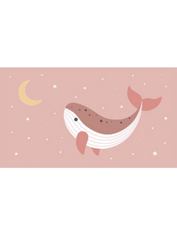 Monneka Whale Παιδική Πετσέτα Θαλάσσης Microfiber Ροζ 90x160cm 61-93518