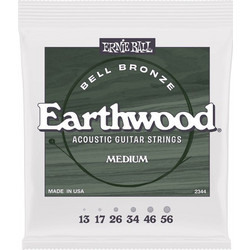 Ernie Ball 2344 Earthwood Σετ 6 Χορδές Ακουστικής Κιθάρας 80/20 Bronze 13-56" Medium Tension