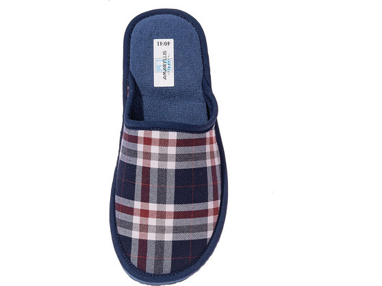 Amaryllis Slippers Χειμερινές Ανδρικές Παντόφλες Navy Μπλε 53211-1