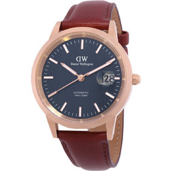 Daniel Wellington Iconic Ανδρικό Ρολόι Αυτόματο με Μπορντό Δερμάτινο Λουράκι DW00100758