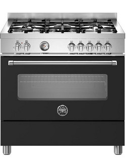 Bertazzoni MAS95C1ENEC Κουζίνα Ηλεκτρική 117lt με Εστίες Αερίου 89.5cm