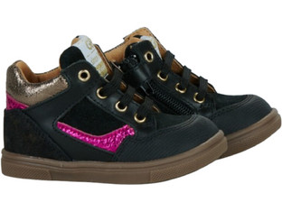 GBB Παιδικά Sneakers Μποτάκια Μαύρα Φούξια AM206-41