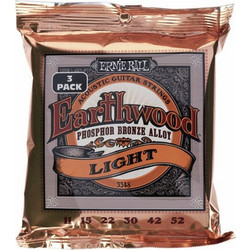 Ernie Ball Earthwood 3548 3-Pack Σετ 6 Χορδές Ακουστικής Κιθάρας Phosphor Bronze Light Tension