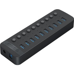 Orico CT2U3-10AB USB Hub 3.0 USB-A με 10 Θύρες USB-A & Εξωτερική Παροχή Ρεύματος