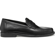 Geox Ανδρικά Μοκασίνια Loafers Δερμάτινα Μαύρα U55HVD00043C9999