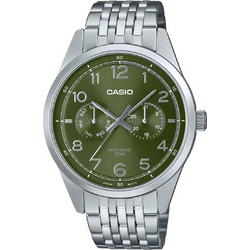 Casio Enticer Ανδρικό Ρολόι Χρονογράφος με Ασημί Μεταλλικό Μπρασελέ MTP-E340D-3AVDF
