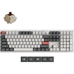 Keychron Q6 Ultra 8K Ασύρματο Μηχανικό Gaming Πληκτρολόγιο με Keychron Silk POM Brown Διακόπτες RGB White