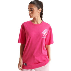 Superdry Code Logo Γυναικείο Αθλητικό T-Shirt Φούξια W1010664A-ARS