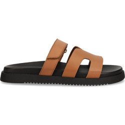 Steve Madden Δερμάτινα Γυναικεία Σανδάλια Καφέ SM11003028-21U