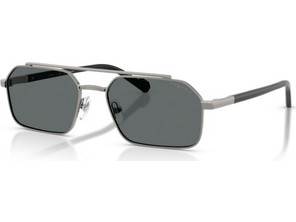 Vogue VO4356S 518781 Ανδρικά Γυαλιά Ηλίου Τετράγωνα Μεταλλικά Ασημί με Μαύρο Φακό