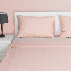 Fennel Σετ Σεντόνια Μονά Βαμβακερά 160x260 Ροζ