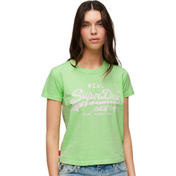 Superdry Γυναικείο Αθλητικό T-Shirt Lime W1011410A-1WS