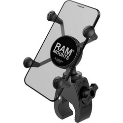 Ram X-Grip Phone Mount with Low Profile Small Tough Claw Περιστρεφόμενη Βάση Κινητού Μηχανής με Ρυθμιζόμενο Βραχίονα για Τιμόνι