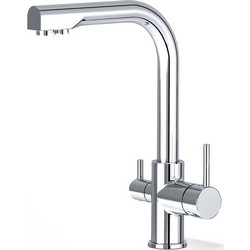 Eurorama Filter-Tap 202-13534-100 Μπαταρία Κουζίνας Πάγκου Τριπλής Παροχής Ανάμεικτη Inox