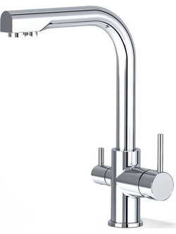Eurorama Filter-Tap 202-13534-100 Μπαταρία Κουζίνας Πάγκου Τριπλής Παροχής Ανάμεικτη Inox