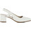 Ragazza Γόβες Slingback Δερμάτινες με Χοντρό Χαμηλό Τακούνι Λευκές 048