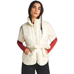 Funky Buddha Αμάνικο Γυναικείο Μπουφάν Χειμωνιάτικο Puffer Μακρύ Εκρού FBL013-112-01