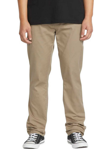 Volcom Frickin Ανδρικό Παντελόνι Chino Ελαστικό Κανονική Εφαρμογή Μπεζ A1112613