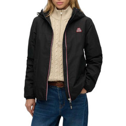 Superdry Γυναικείο Μπουφάν Χειμωνιάτικο Softshell Μακρύ Αντιανεμικό Μαύρο W5012075A