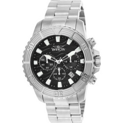 Invicta Pro Diver Ανδρικό Ρολόι Χρονογράφος με Ασημί Μεταλλικό Μπρασελέ 23998
