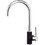 Sanitec Doppio Granite Black Μπαταρία Κουζίνας Πάγκου Διπλής Παροχής Ανάμεικτη Μαύρη