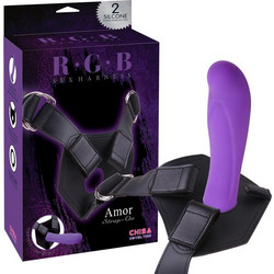 Chisa Novelties RGB Amor Harness Strap On με Dildo Μωβ
