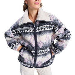 Roxy Feels Like Winter Γυναικεία Ζακέτα Fleece Μακριά με Φερμουάρ Εκρού ERJJK03676-XCGB
