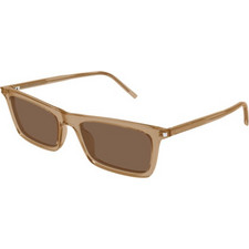 Saint Laurent SL890 005 Ανδρικά Γυαλιά Ηλίου Τετράγωνα Κοκάλινα Καφέ με Καφέ Φακό