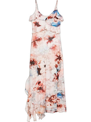 Desigual Midi Καλοκαιρινό Βραδινό Φόρεμα Λευκό 26SWVK35-3067