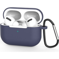 Techsuit Θήκη Σιλικόνης με Γάντζο για Apple AirPods Pro 3 Navy Μπλε