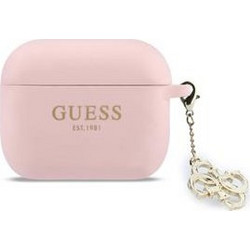 Guess Θήκη Σιλικόνης για Apple AirPods Pro 3 Ροζ Χρυσή