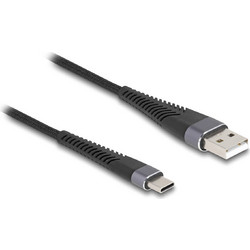 DeLOCK Braided USB-A to USB-C 60W 3m Black