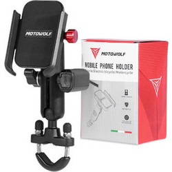 Motowolf MDL 2821B Περιστρεφόμενη Βάση Κινητού Μηχανής με Ρυθμιζόμενο Βραχίονα 3.5-6.5" για Τιμόνι