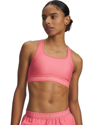Under Armour Crossback Αθλητικό Μπουστάκι με Μέτρια Στήριξη & Αφαιρούμενη Ενίσχυση Φούξια 1361034-601