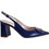Fardoulis Γόβες Slingback Δερμάτινες με Χοντρό Χαμηλό Τακούνι Navy Μπλε 738-86