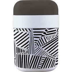 Chic Mic Bioloco zebra Δοχείο Φαγητού Θερμός από Ανακυκλώσιμο Υλικό 700ml Λευκό Μαύρο