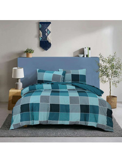 Espree Σετ Σεντόνια Υπέρδιπλα Βαμβακερά 240x270 Naty Blue