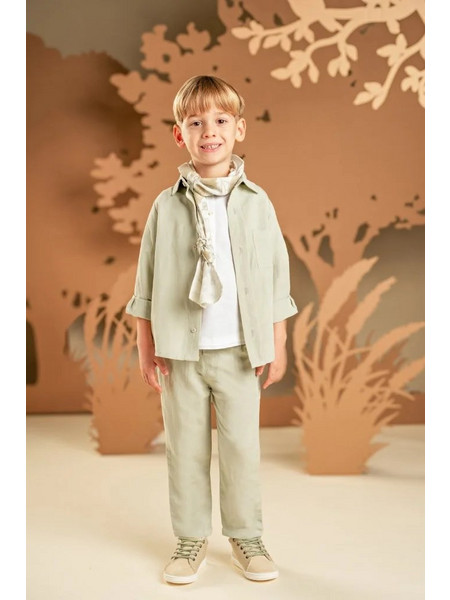 Baby Bloom Βαπτιστικό Σετ Ρούχων για Αγόρι με Παντελόνι Μπλουζάκι & Πουκάμισο 5τμχ 126-35