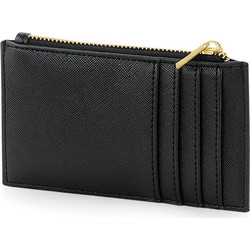 BagBase Μεγάλο Γυναικείο Πορτοφόλι με Φερμουάρ Μαύρο Χρυσό BG754